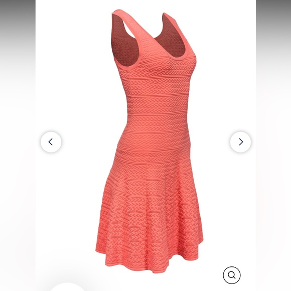 Torn By Ronny Kobo - Coral Textured Drop Waist Dress Sz S NWT - Picture 2 of 7